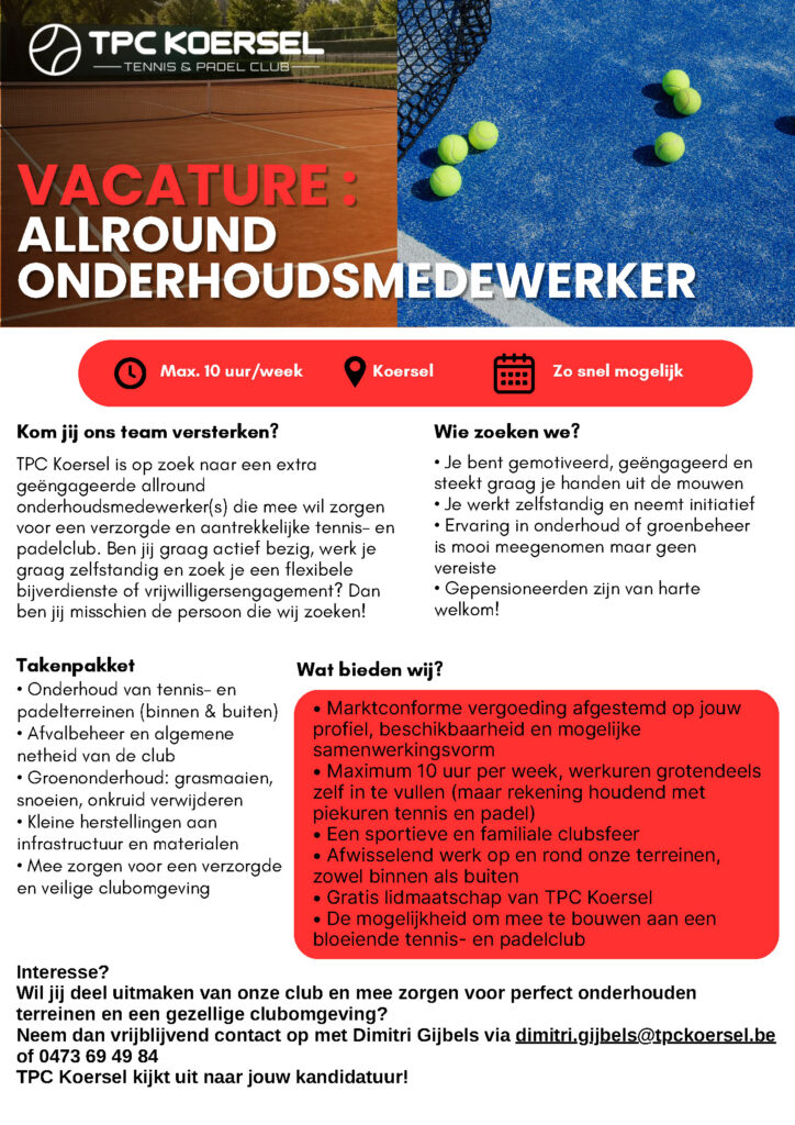 Website vacature onderhoud